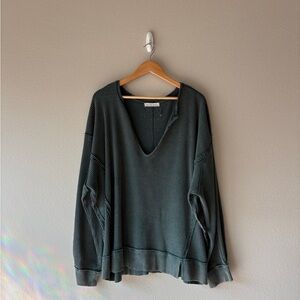 we the free dark teal buttercup oversized thermal
